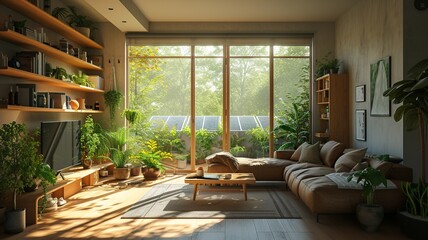 Modern Eco-Friendly Living Room Oasis

