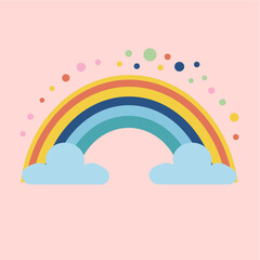 vector flat colorful rainbow concept