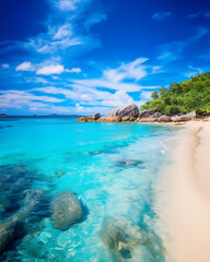 Tropical beach with turquoise sea