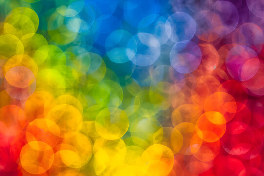 Abstract Colorful Bokeh Lights Background for Festive Designs