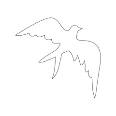 Continuous  Bird one single single line art drawing 
