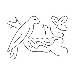 Continuous  Bird one single single line art drawing 