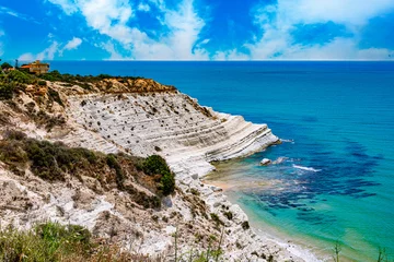 Cercles muraux Scala dei Turchi, Sicile Scala dei Turchi, a rocky cliff on the coast of southern Sicily,