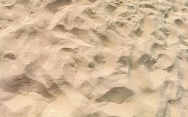 White Caribbean beach sand texture pattern Playa del Carmen Mexico.
