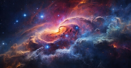 Obraz premium Cosmic space and stars, color cosmic abstract background, science fiction wallpaper.