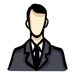 Vector Doodle Office Worker Icon