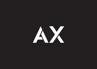 Initial Letter AX Logo Template Design