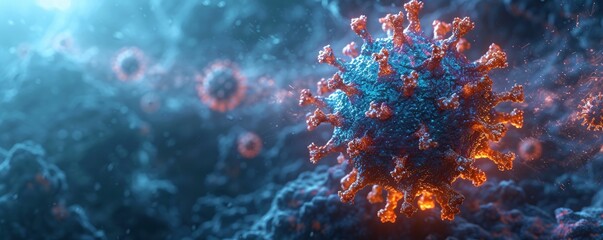 Fototapeta na wymiar Alien-like Virus Infecting the World: The Coronavirus Pandemic Generative AI