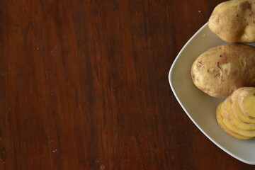 fresh potato vegetables from the mountains of Indonesia. Potatoes are suitable for chips or other foods