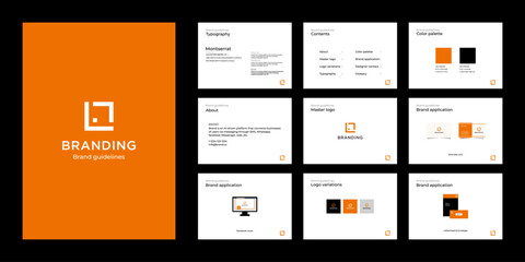 Minimalist luxury brand guide template