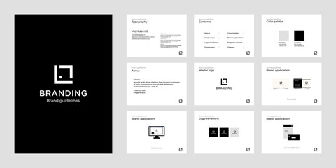 Minimalist luxury brand guide template