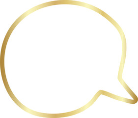 Golden speech bubble, chat, dialog, messenger