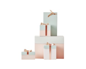 gift box isolated on transparent background