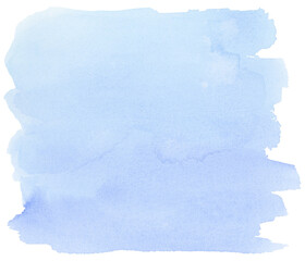 Blue brushstroke shape background watercolor hand painted - 732517917