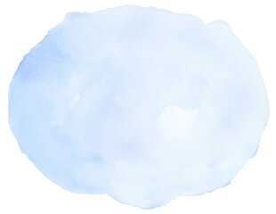 Blue oval shape background watercolor hand painted - 732517968