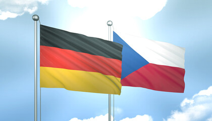 Germany and Czech Republic Flag Together A Concept of Realations