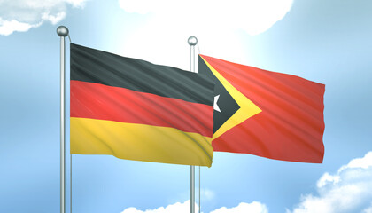 Germany and East Timor Flag Together A Concept of Realations
