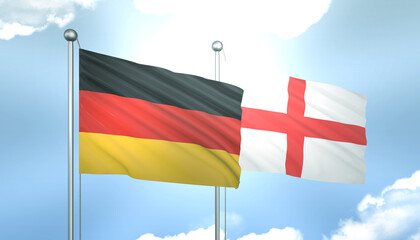 Germany and England Flag Together A Concept of Realations