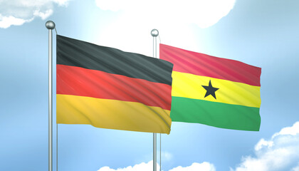 Germany and Ghana Flag Together A Concept of Realations