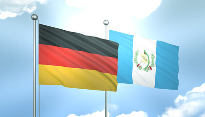 Germany and Guatemala Flag Together A Concept of Realations