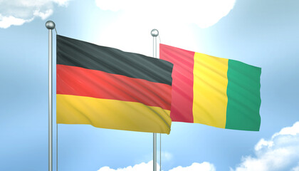 Germany and Guinea Flag Together A Concept of Realations