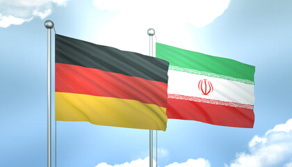 Germany and Iran Flag Together A Concept of Realations