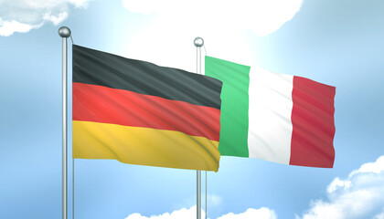 Germany and Italy Flag Together A Concept of Realations