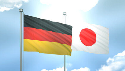 Germany and Japan Flag Together A Concept of Realations