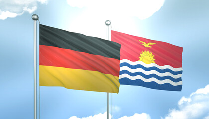 Germany and Kiribati Flag Together A Concept of Realations