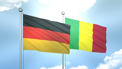 Germany and Mali Flag Together A Concept of Realations