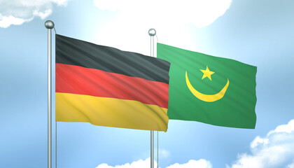 Germany and Mauritania Flag Together A Concept of Realations