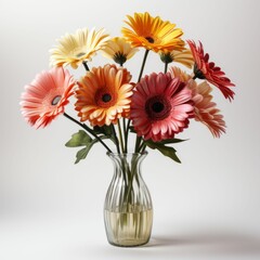 Colorful Flower-filled Vase