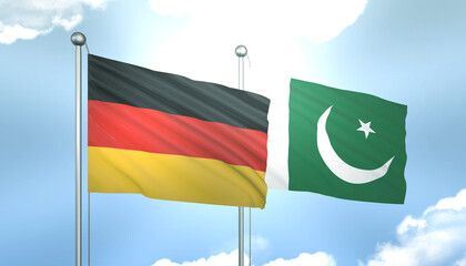 Germany and Pakistan Flag Together A Concept of Realations