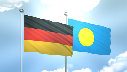 Germany and Palau Flag Together A Concept of Realations
