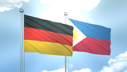 Germany and Philippines Flag Together A Concept of Realations