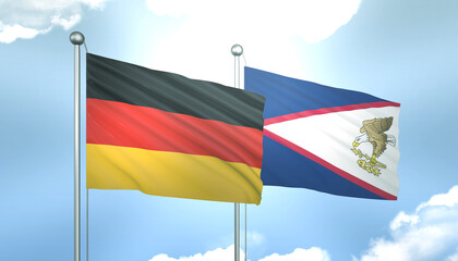 Germany and Samao Flag Together A Concept of Realations