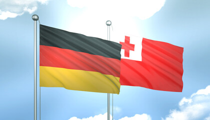Germany and Tonga Flag Together A Concept of Realations