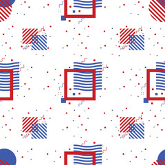 4th july seamless pattern vector illustration