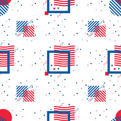 4th july seamless pattern vector illustration