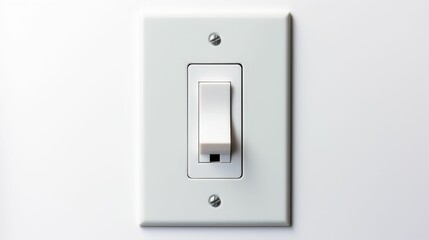 White Light Switch on Wall