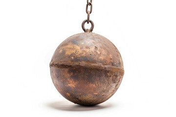 Wrecking ball isolated on a white background.
