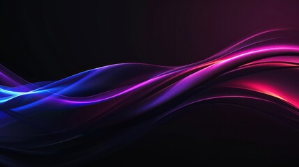futuristic purple wave background featuring dark black tones with luminous glowing light effects and sparkling highlights