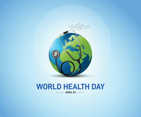 World Health day creative concept. health day background vector illustration. 