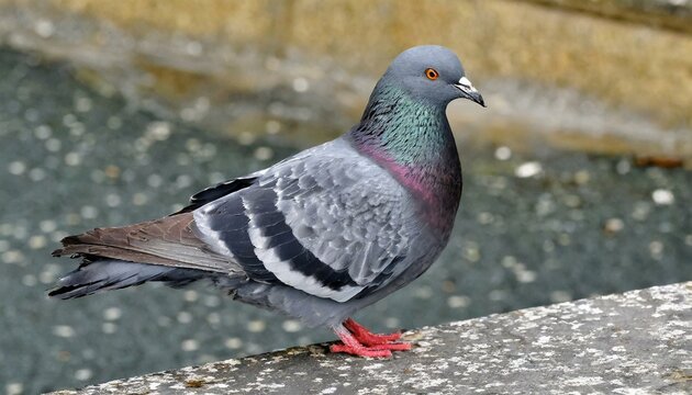 Gray city pigeon