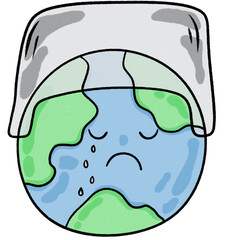 The world is covered in plastic bags.