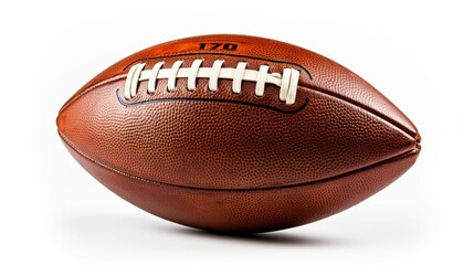 American Football on White Background