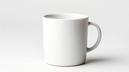 White Coffee Cup on White Table