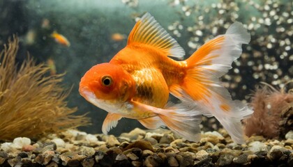 Obraz na płótnie Canvas goldfish in aquarium