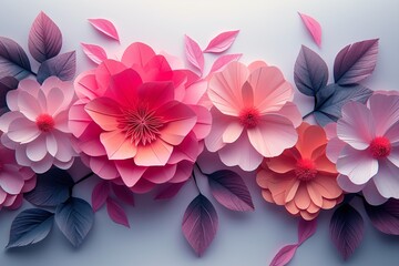 Pink Flower Power: Celebrating Women's History Month with Vibrant Petals Generative AI - obrazy, fototapety, plakaty