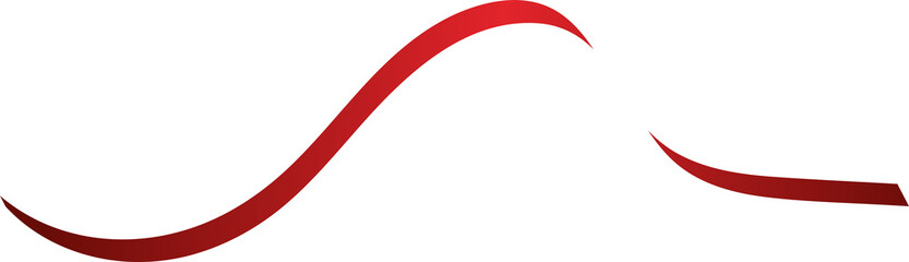 Red ribbon shadow. Decoration for holiday, new year